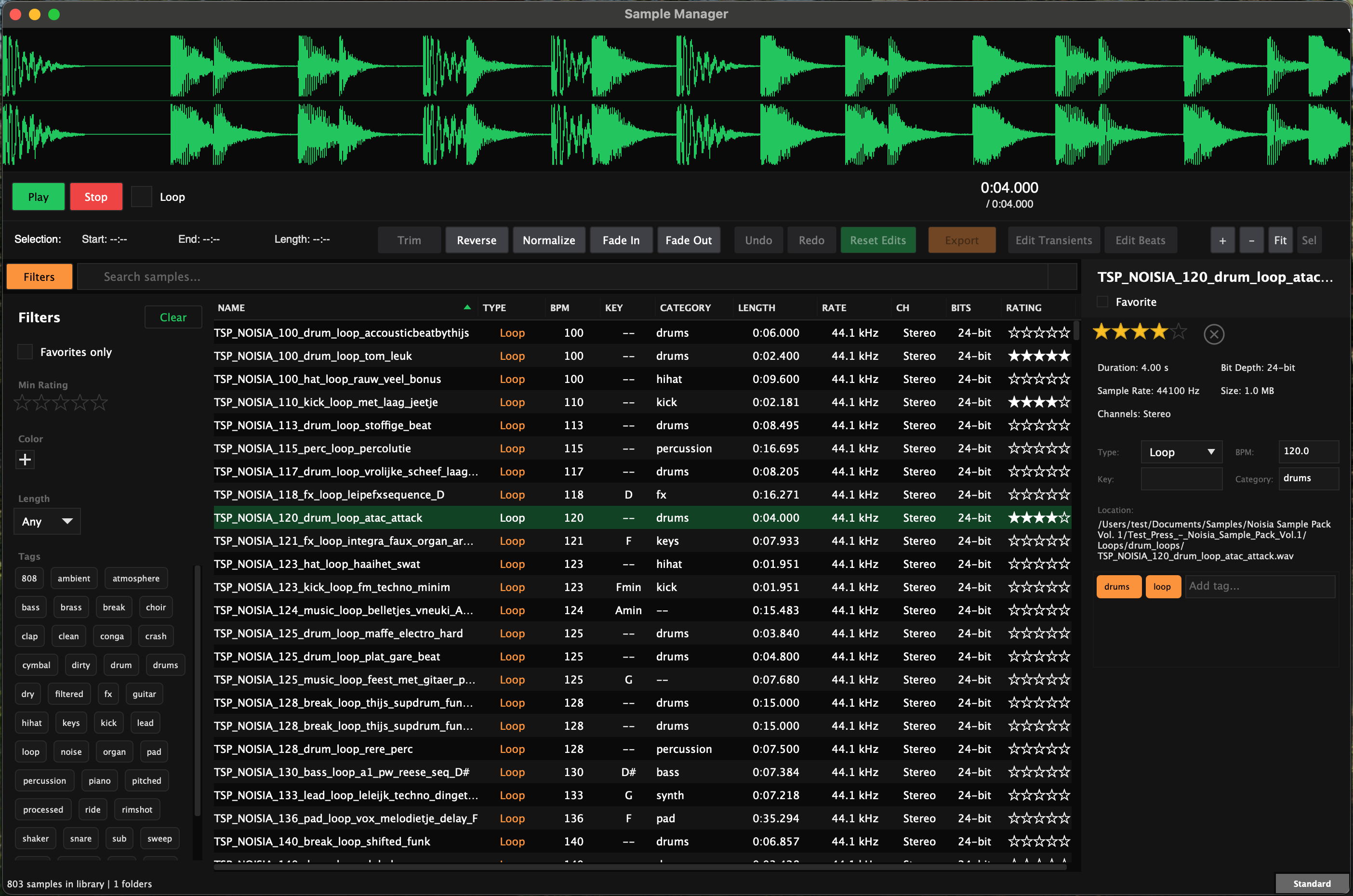 Sample Manager application overview